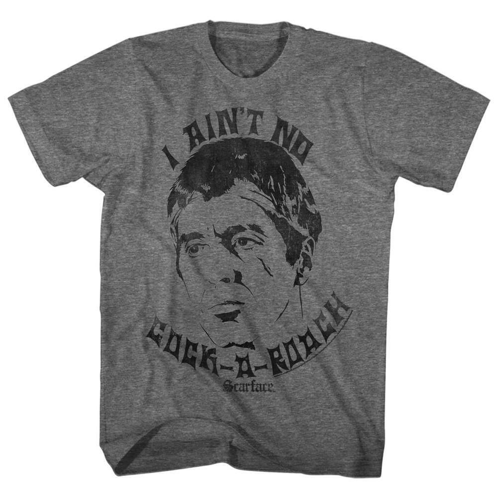 Scarface Aint No Cockroach Graphite Heather T Shirt
